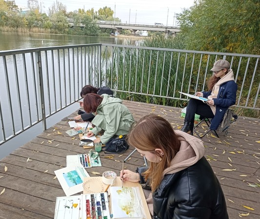 Пленэр на берегу реки Свияги
